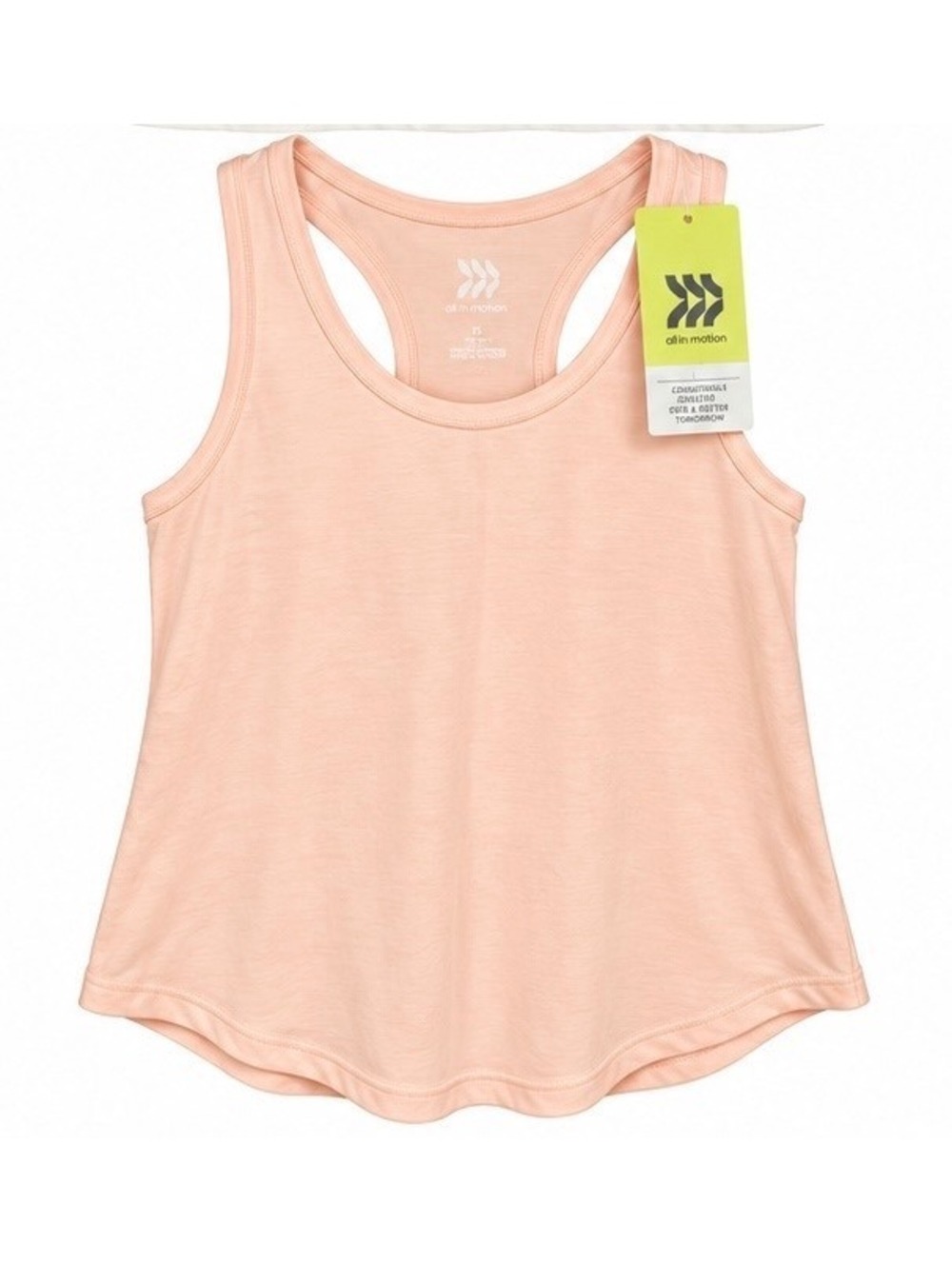 All in Motion Women’s Peach Racerback Athletic Tank Top NWT